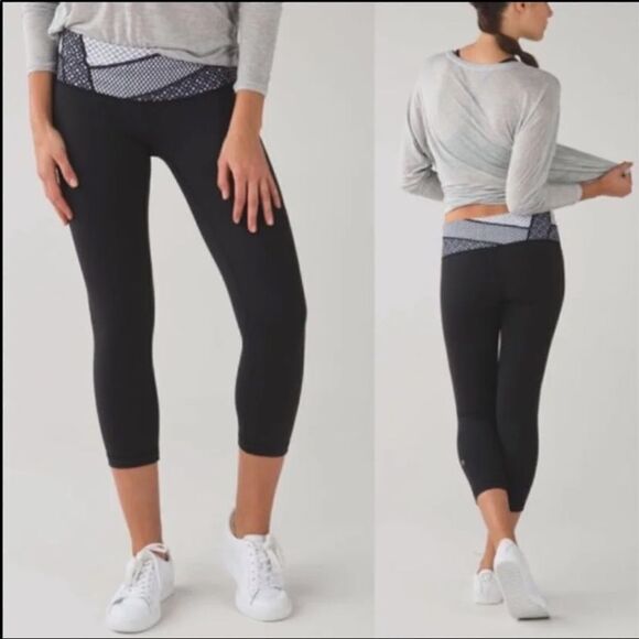 lululemon athletica Pants - Lululemon wunder under eyelet Dottie cropped leggings